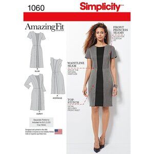 Simplicity Sewing Pattern 1060 Amazing Fit Dress Womens 20W-28W Curvy